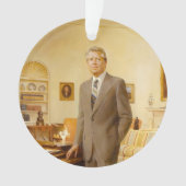 James Earl Carter Painted US-Präsident Portrait Ornament (Vorderseite)