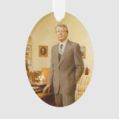 James Earl Carter Painted US-Präsident Portrait Ornament (Vorderseite)