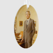 James Earl Carter Painted US-Präsident Portrait Ornament (Vorderseite)