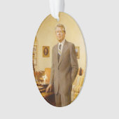 James Earl Carter Painted US-Präsident Portrait Ornament (Vorderseite)