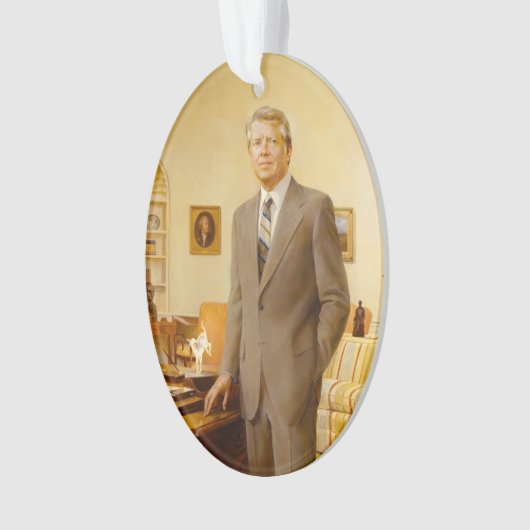 James Earl Carter Painted US-Präsident Portrait Ornament (Vorderseite)
