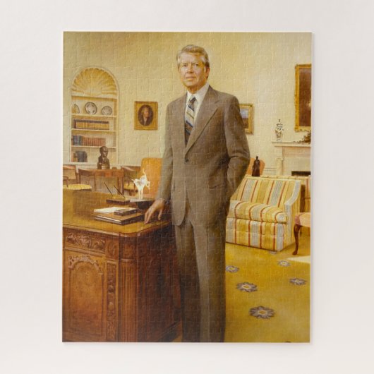 James Earl Carter Painted US-Präsident Portrait Puzzle (Vertikal)