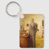 James Earl Carter Painted US-Präsident Portrait Schlüsselanhänger (Vorderseite)