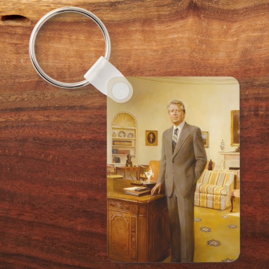 James Earl Carter Painted US-Präsident Portrait Schlüsselanhänger (Vorderseite)