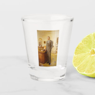 James Earl Carter Painted US-Präsident Portrait Schnapsglas