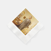 James Earl Carter Painted US-Präsident Portrait Serviette (Ecke)