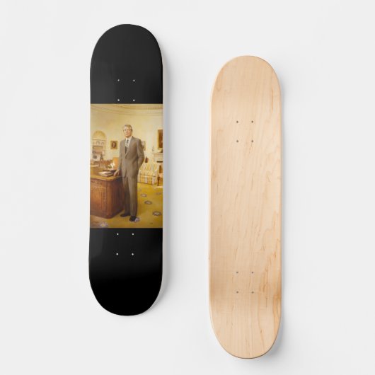 James Earl Carter Painted US-Präsident Portrait Skateboard (Vorderseite)