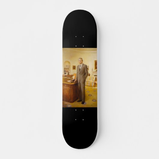James Earl Carter Painted US-Präsident Portrait Skateboard (Vorne)