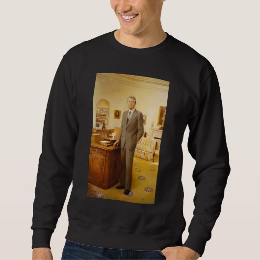 James Earl Carter Painted US-Präsident Portrait Sweatshirt (Vorderseite)