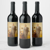 James Earl Carter Painted US-Präsident Portrait Weinetikett (Flaschen)