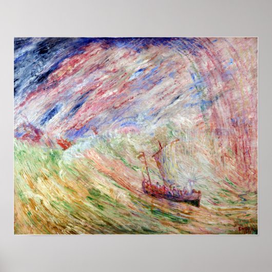 James Ensor Christ beruhigt das Wasser Poster (Vorne)