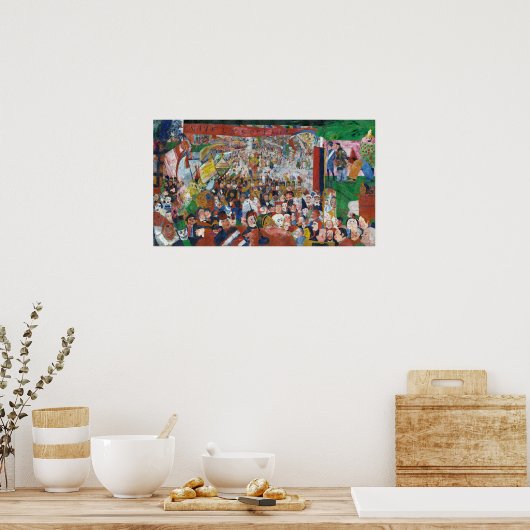 James Ensor Christ Eintritt in Brüssel 1889 Poster (Küche)