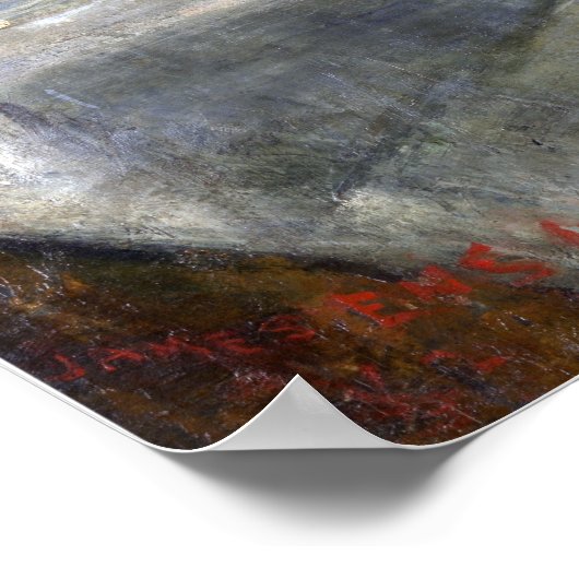 James Ensor Still Life mit Oysters Poster (Ecke)