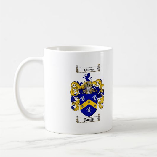 JAMES-FAMILIENWAPPEN - JAMES-WAPPEN KAFFEETASSE (Links)