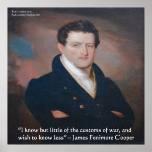 James Fenimore Cooper Kriegszitatposter Poster