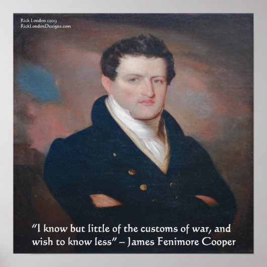 James Fenimore Cooper War Quote Poster (Vorne)