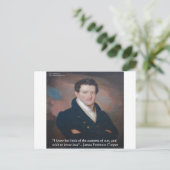 James Fenimore Cooper War Zitat Postkarte (Stehend Vorderseite)