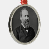 James Garfield 20. Präsident Silbernes Ornament (Rechts)