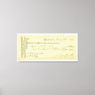 James Garfield unterzeichnete Karo ab dem 25. Leinwanddruck