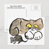 James hat eine Maus nach ihrem Schwanz Postkarte (Vorne/Hinten)