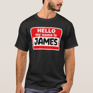 James Hello Mein Name ist der Shirt-Name auf Custo T-Shirt