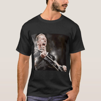 James Hetfield spielt Gitarre Musikliebhaber Kunst T-Shirt