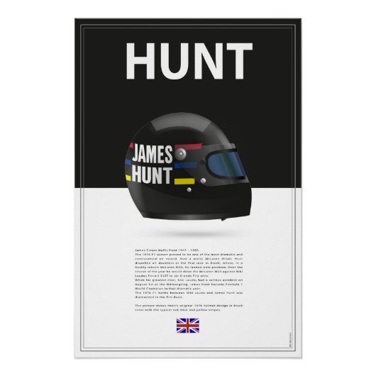 James Hunt Helmet Poster (Vorderseite)
