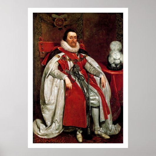 James I von Daniel Mytens Poster (Vorne)