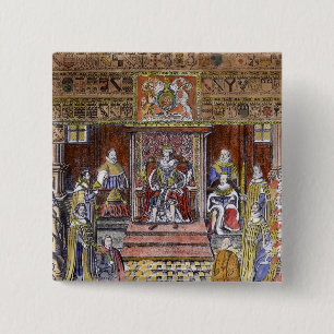 James I von England am Gericht, Button