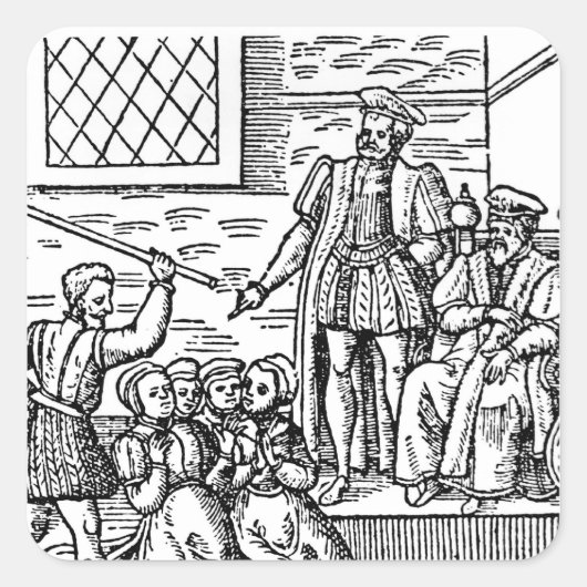 James I von England und VI von Schottland Quadratischer Aufkleber (Vorderseite)