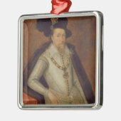 James I von England und VI von Schottland Silbernes Ornament (Links)