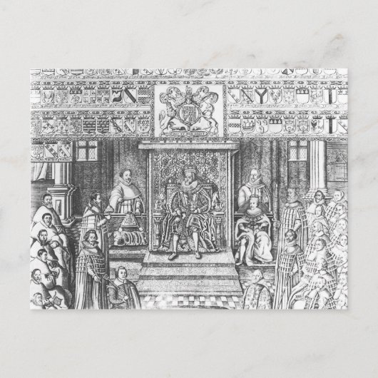 James I. von England vor Gericht Postkarte (Vorderseite)