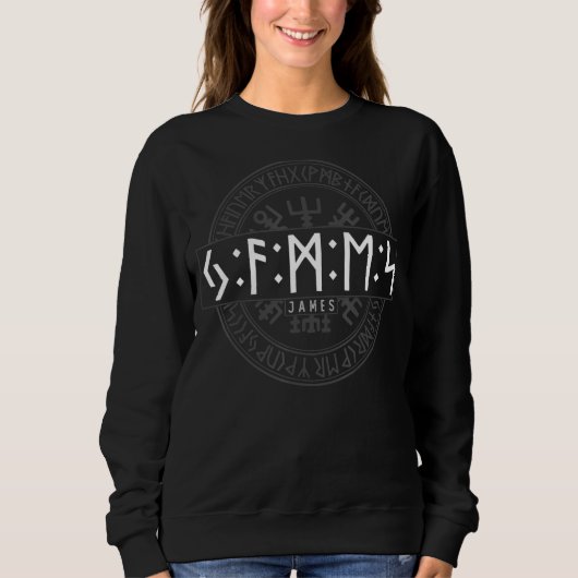 James in Futhark Runes Viking Sweatshirt (Vorderseite)