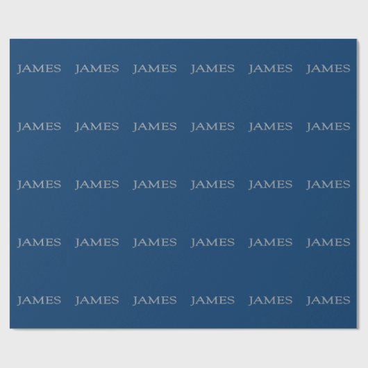 James Individuelle Name Wrapping Paper Geschenkpapier (Flach)