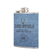 James Intveld Blue Denim Flasche Flachmann (Links)