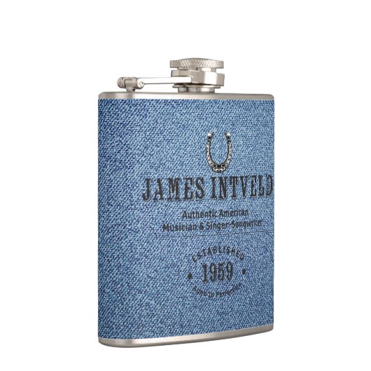 James Intveld Blue Denim Flask Flachmann (Rechts)