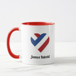 James Intveld mit niederländischer Herzflagge Tasse