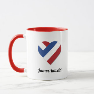 James Intveld mit niederländischer Herzflagge Tasse