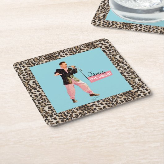 James Intveld Rockabilly Coasters Rechteckiger Pappuntersetzer (angewinkelt)