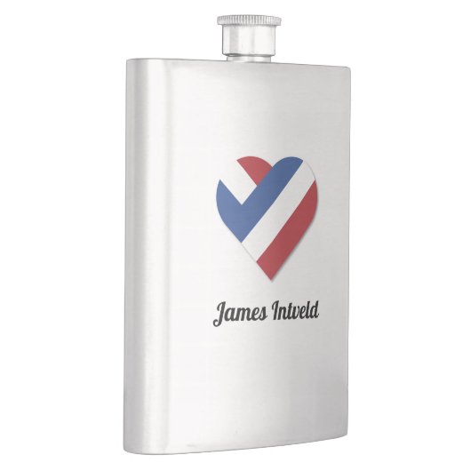 James Intveld with Netherlands Heart Flag Flachmann (Rechts)