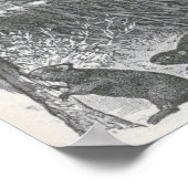 James Johonnot - Beavers and Dam Poster (Ecke)
