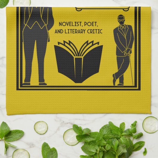 James Joyce Dublin Irland Geschirrtuch (Gefaltet)