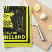 James Joyce Dublin Irland Geschirrtuch (Viertel Falte)