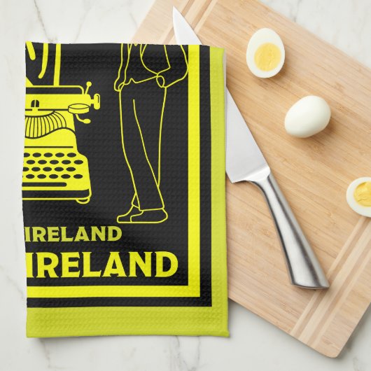 James Joyce Dublin Irland Geschirrtuch (Viertel Falte)