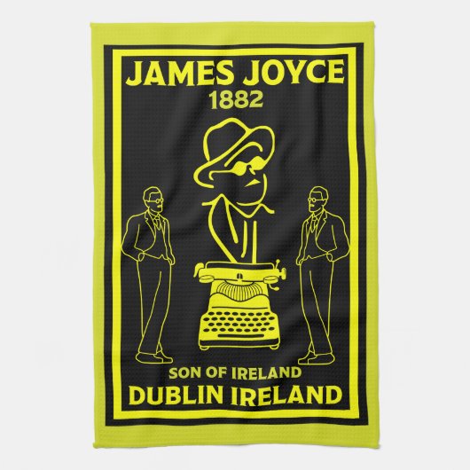 James Joyce Dublin Irland Geschirrtuch (Vertikal)