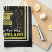 James Joyce Dublin Irland Geschirrtuch (Viertel Falte)