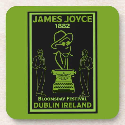 James Joyce Dublin Irland Getränkeuntersetzer (Vorderseite)