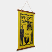 James Joyce Dublin Irland Wandteppich Mit Holzrahmen (Gewinkelt)