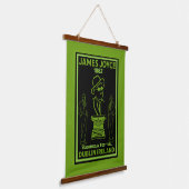 James Joyce Dublin Irland Wandteppich Mit Holzrahmen (Gewinkelt)