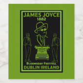 James Joyce Dublin Irland Weinetikett (Einzelnes Label)